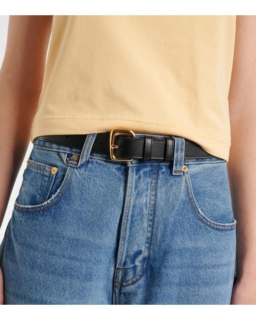Jacquemus Black Ovalo Leather Belt