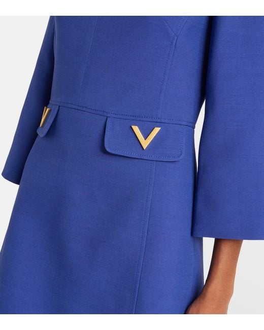 Valentino Blue Crepe Couture Minidress