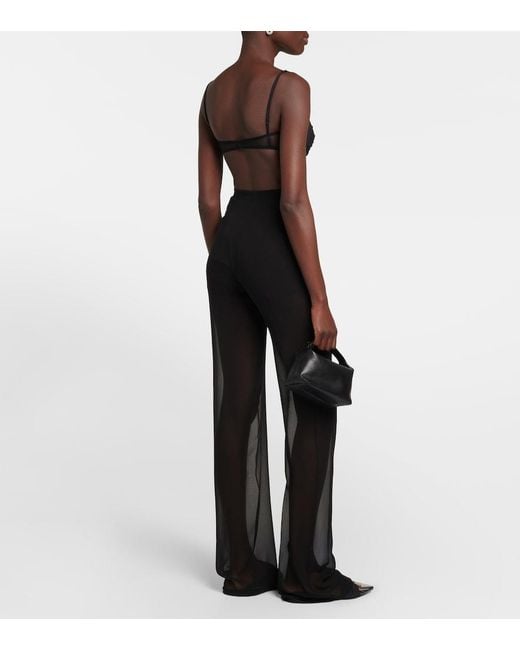Nensi Dojaka Brown Embellished Bra Top