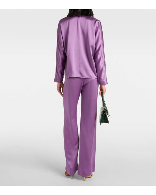 The Sei Purple Silk Blouse
