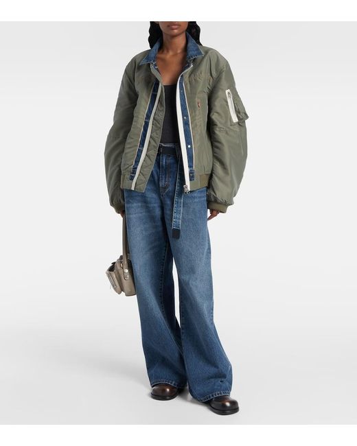 X Levi's Chaqueta De Denim Y Sarga Reversible Sacai de color Green