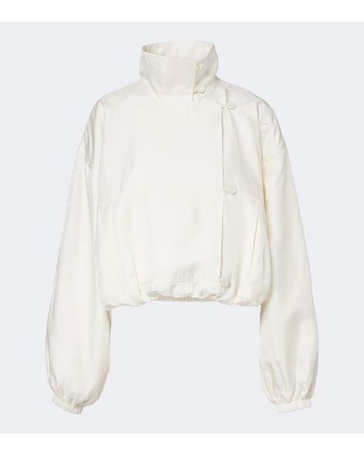 Rohe White Silk Blouson Jacket