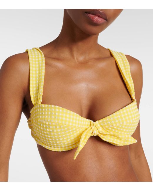 Haut de bikini Cape Town a carreaux Heidi Klein en coloris Yellow