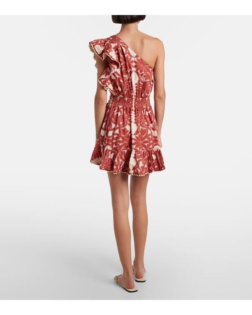 Poupette Red Minikleid Corinne Aus Baumwolle