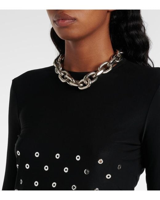 Rabanne Black Embellished Top