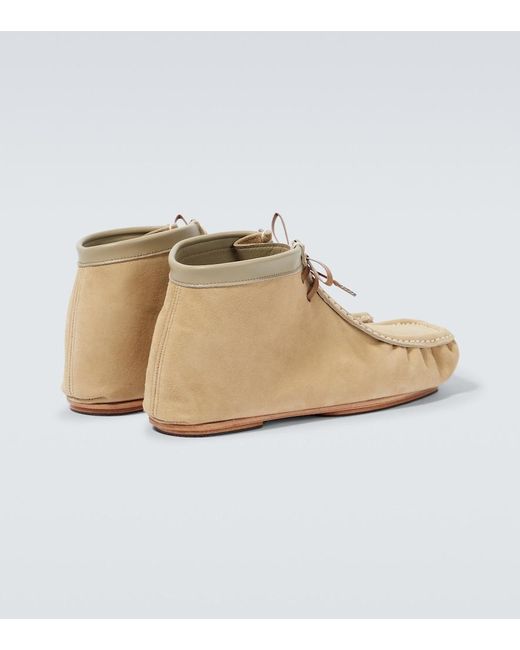 Auralee Natural Suede Mocassins for men