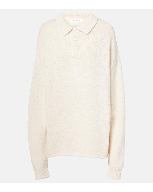 AYA MUSE White Cotton Rugby Shirt