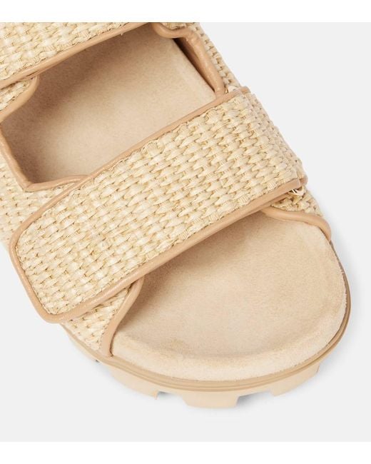 Sandali Con Pelle di Miu Miu in Natural
