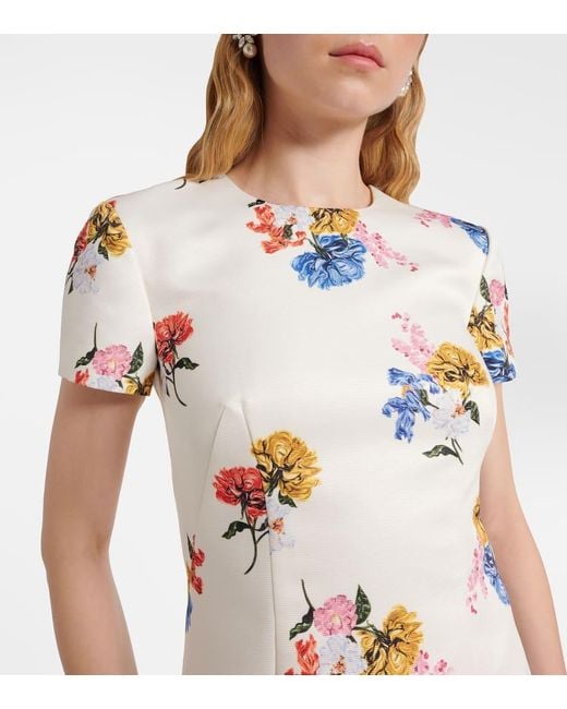 Emilia Wickstead Metallic Fosette Floral Maxi Dress