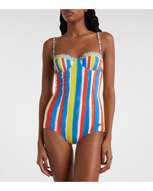 Dolce & Gabbana Blue Badeanzug
