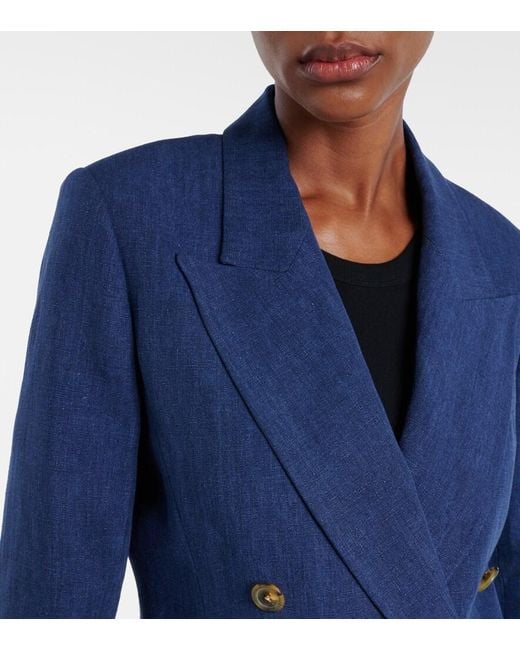 Citizens of Humanity Blue X Argent Chelsea Linen Denim Blazer