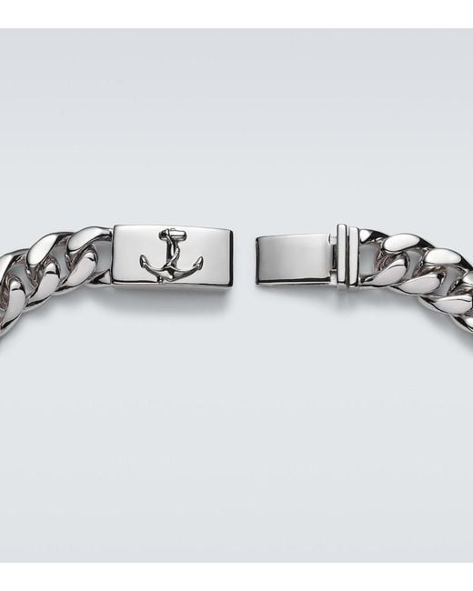 Mateo Metallic Anchor Lock Sterling Chain Bracelet for men