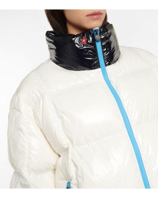 Perfect Moment White Nevada Quilted Glossed-Shell Down Ski Jacket