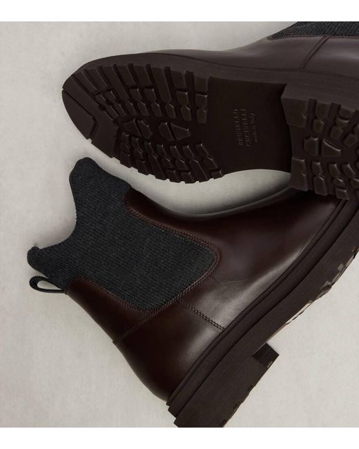 Brunello Cucinelli Black Stiefel Aus Leder