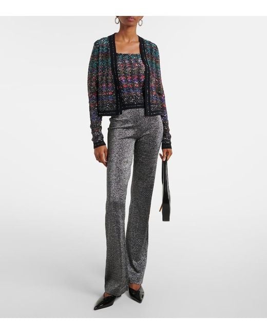Missoni Black Gestreiftes Oberteil Mit Pailletten
