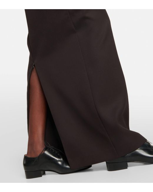 The Row Black Bartelle Wool Twill Maxi Skirt