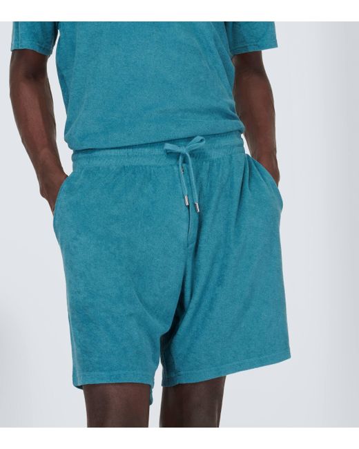 Short Augusto en coton melange Frescobol Carioca pour homme en coloris Blue