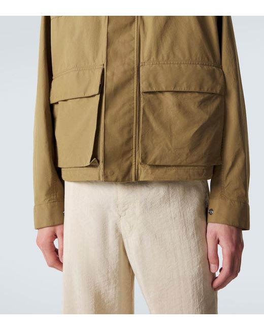 Lemaire Green Cotton Raincoat for men