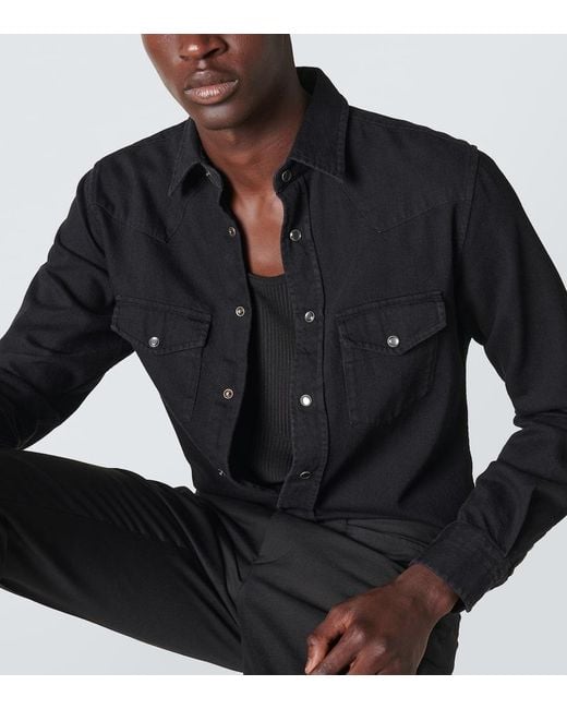 Tom Ford Black Denim Shirt for men