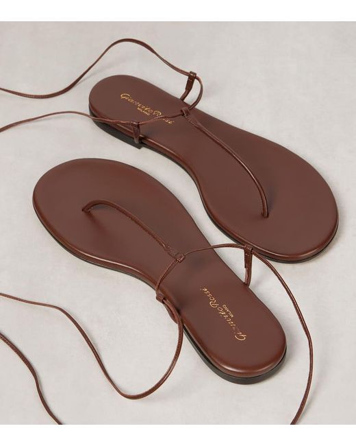 Gianvito Rossi Brown Sandalen Gwyneth Aus Leder