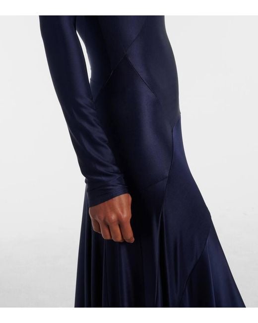 Rabanne Blue Maxikleid Aus Jersey