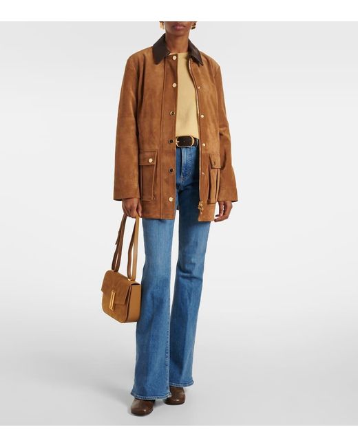 Veronica Beard Blue Beverly High-Rise Flared Jeans