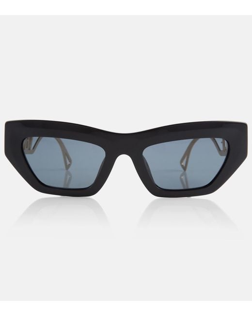 Versace 90s Vintage Cat-eye Sunglasses in Blue | Lyst