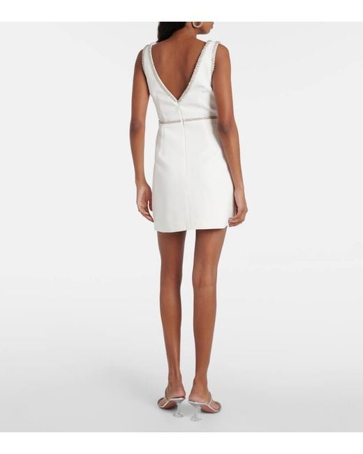 Robe En Crepe A Ornements Self-Portrait en coloris White