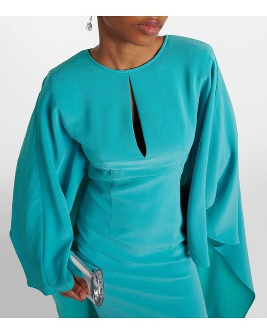 Roland Mouret Blue Robe Aus Crepe