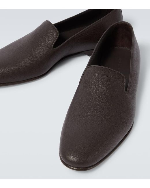 Manolo Blahnik Slip-Ons Kate Aus Leder in Brown für Herren