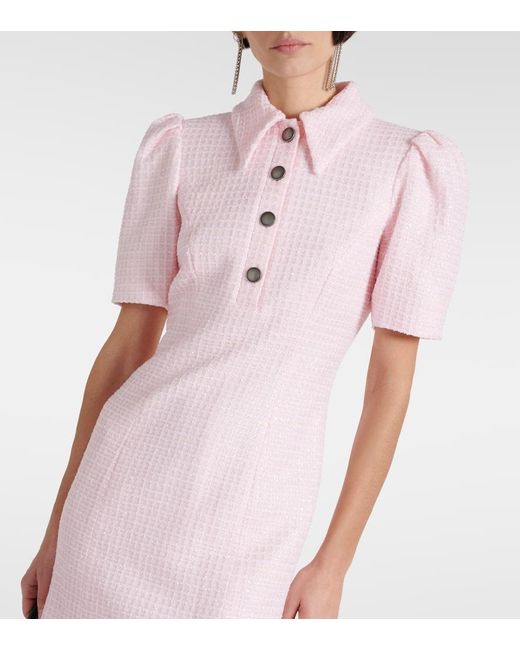 Vestido corto de tweed con lentejuelas Alessandra Rich de color Pink