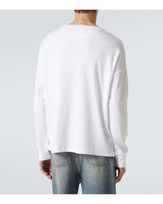 Loewe White Anagram Cotton Jersey T-Shirt for men