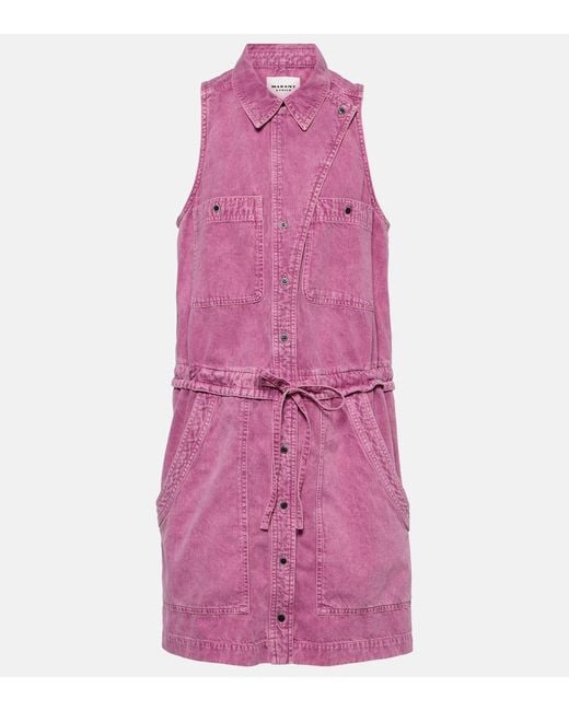 Vestido corto Ines de denim Isabel Marant de color Pink