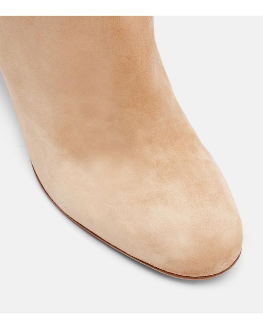 Christian Louboutin Natural Turela 85 Chelsea Boots Aus Veloursleder