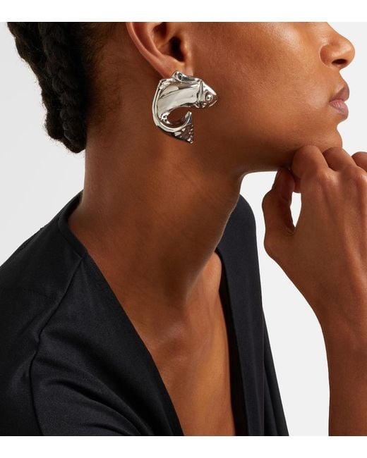 Jacquemus White Ohrringe Poisson