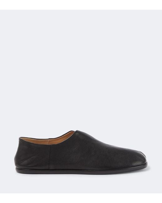Maison Margiela Black Tabi Leather Slip-Ons for men