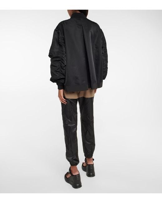 Sacai Black Nylon Bomber Jacket