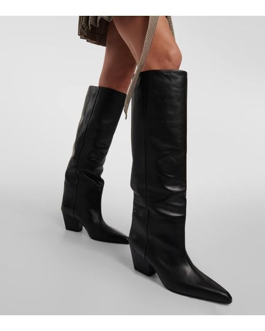 Paris Texas Black Jane 60 Leather Knee-high Boots
