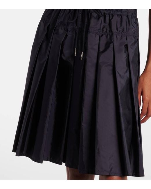 Moncler Blue Technical Cotton Polo Dress