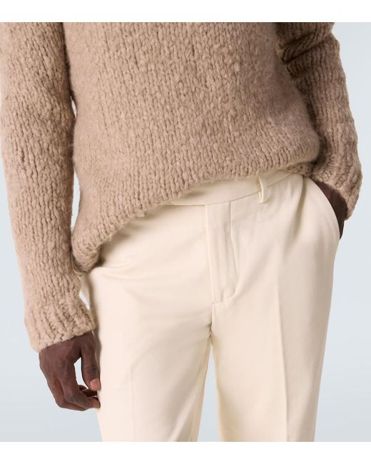 Thom Sweeney Natural Cotton Twill Chinos for men