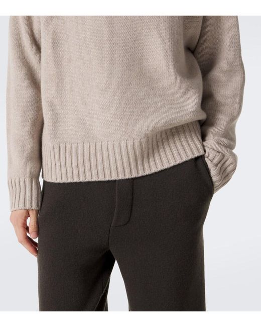 Lisa Yang Natural Olai Cashmere Turtleneck Sweater for men