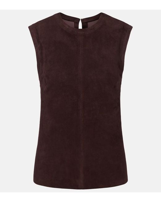 Stouls Brown Miuccia Suede Top