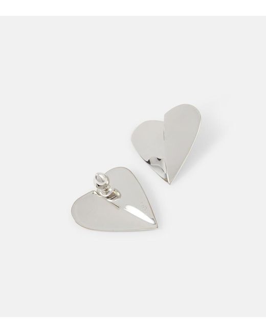 Alaïa White Le Coeur Earrings
