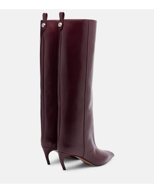 Botas Altas Lea 90 De Piel The Attico de color Purple