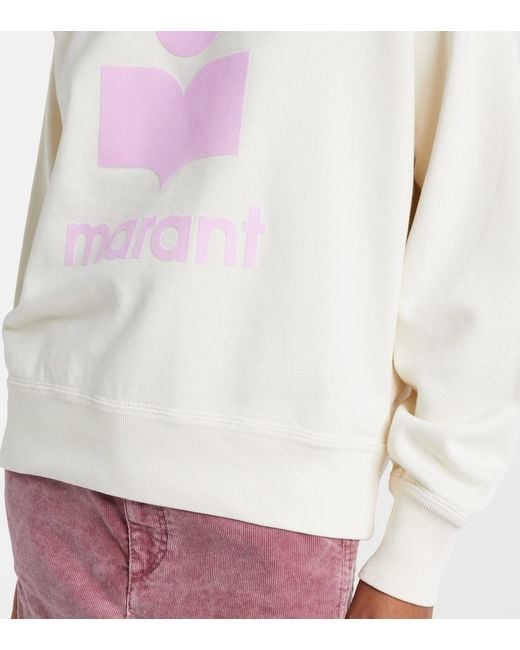 Isabel Marant White Logo Cotton-Blend Fleece Sweatshirt