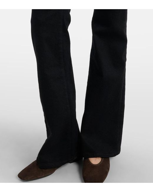 Veronica Beard Black Beverly High-Rise Flared Jeans