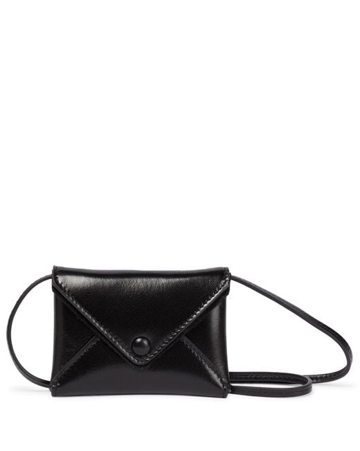 The Row Black Envelope Mini Leather Belt Bag