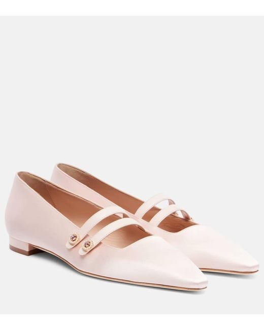 Ballerines Mary Jane Polmana En Satin Manolo Blahnik en coloris Pink