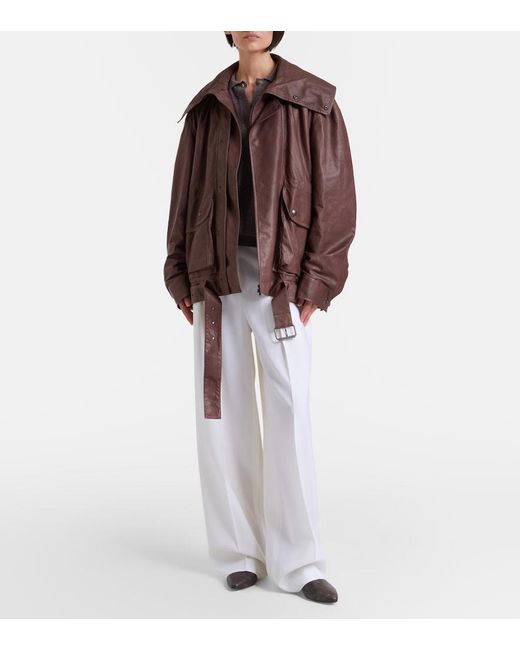Calvin Klein Brown Isa Leather Jacket