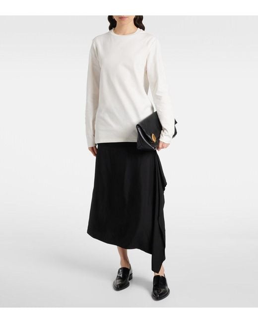 Jil Sander White Cotton Jersey Top